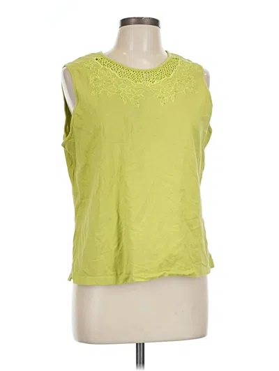 Pre-owned Coldwater Creek Sleeveless Blouse In Green