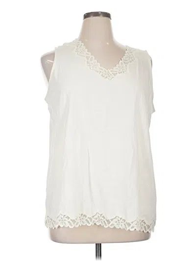 Pre-owned Coldwater Creek Sleeveless Blouse In Ivory