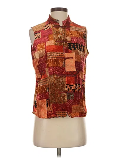 Pre-owned Coldwater Creek Sleeveless Blouse In Orange