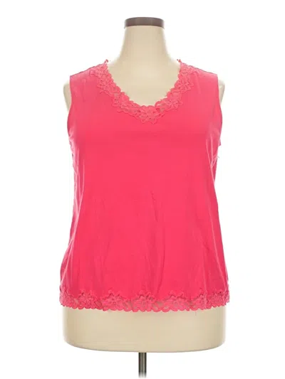 Pre-owned Coldwater Creek Sleeveless Blouse In Pink
