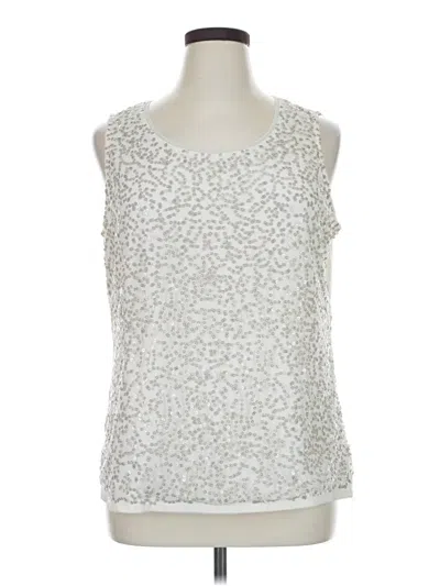 Pre-owned Coldwater Creek Sleeveless Blouse In Silver
