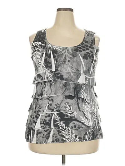 Pre-owned Coldwater Creek Sleeveless Blouse In Silver
