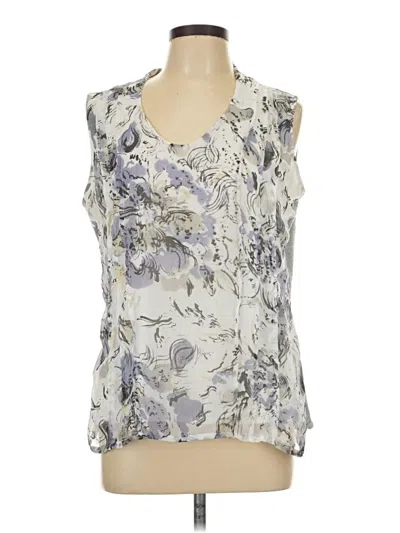 Pre-owned Coldwater Creek Sleeveless Blouse In Silver