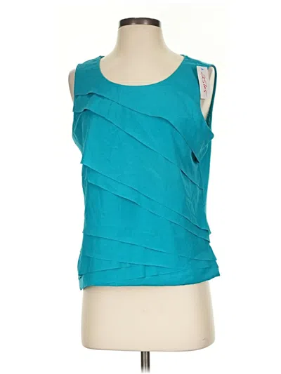 Pre-owned Coldwater Creek Sleeveless Blouse In Teal