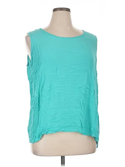 Pre-owned Coldwater Creek Sleeveless Blouse In Teal