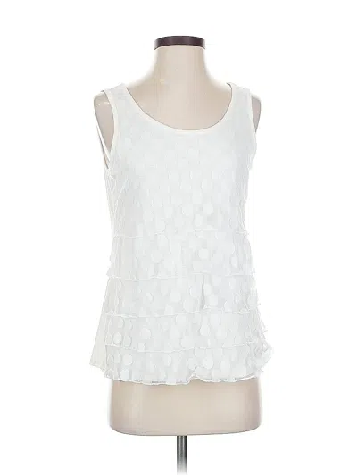 Pre-owned Coldwater Creek Sleeveless Blouse In White