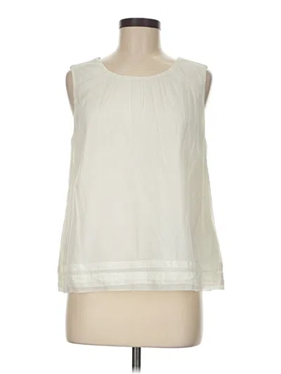 Pre-owned Coldwater Creek Sleeveless Blouse In White
