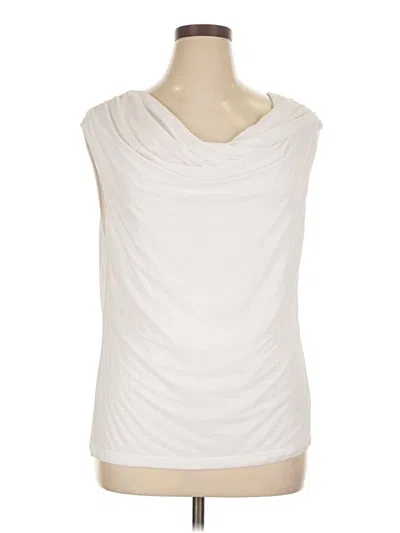 Pre-owned Coldwater Creek Sleeveless Blouse In White