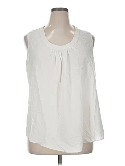 Pre-owned Coldwater Creek Sleeveless Blouse In White