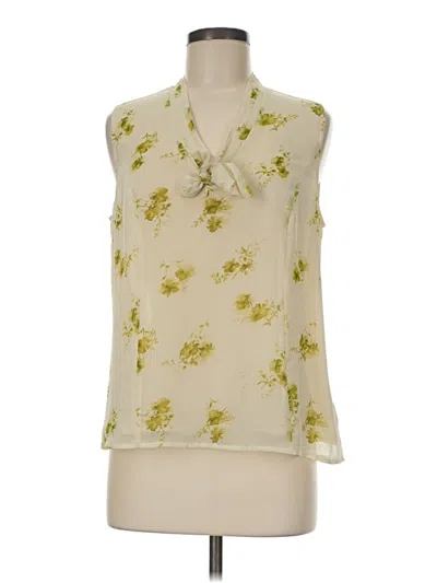 Pre-owned Coldwater Creek Sleeveless Blouse In Yellow