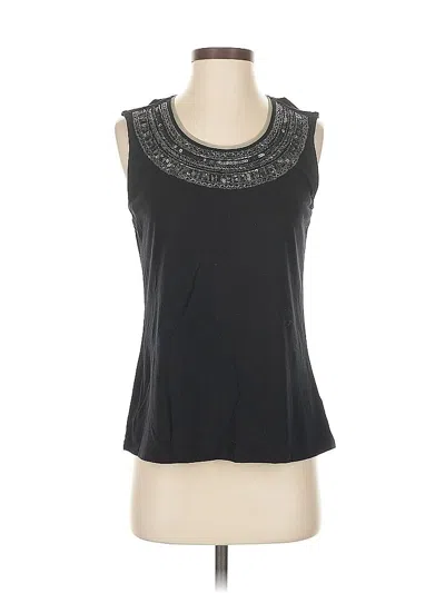 Pre-owned Coldwater Creek Sleeveless T-shirt In Black