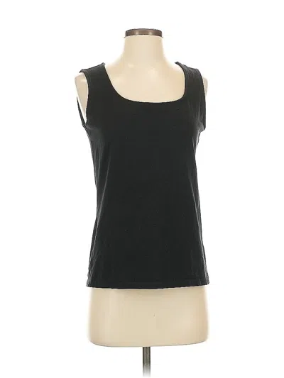 Pre-owned Coldwater Creek Sleeveless T-shirt In Black