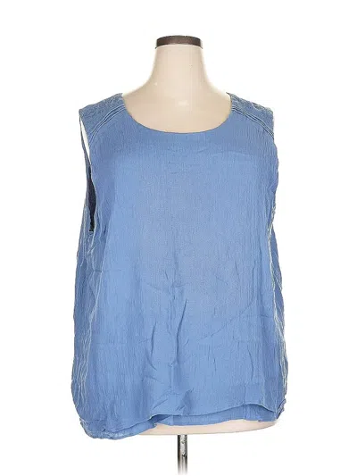 Pre-owned Coldwater Creek Sleeveless T-shirt In Blue