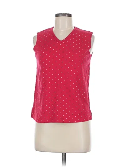 Pre-owned Coldwater Creek Sleeveless T-shirt In Red