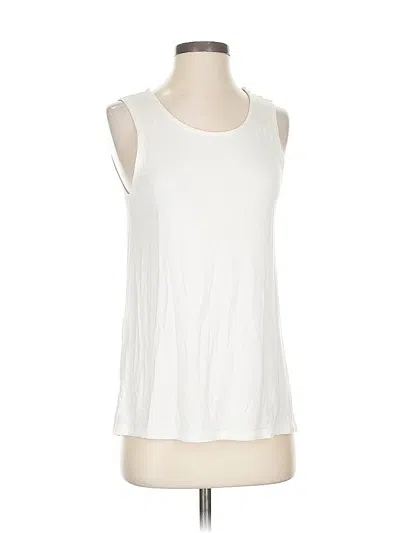 Pre-owned Coldwater Creek Sleeveless T-shirt In White