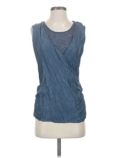Pre-owned Coldwater Creek Sleeveless Top Blue Scoop Neck Tops