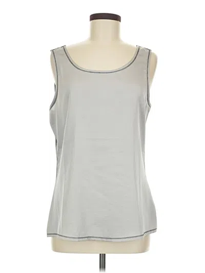 Pre-owned Coldwater Creek Sleeveless Top Gray Scoop Neck Tops