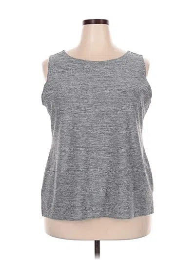 Pre-owned Coldwater Creek Sleeveless Top Gray Scoop Neck Tops
