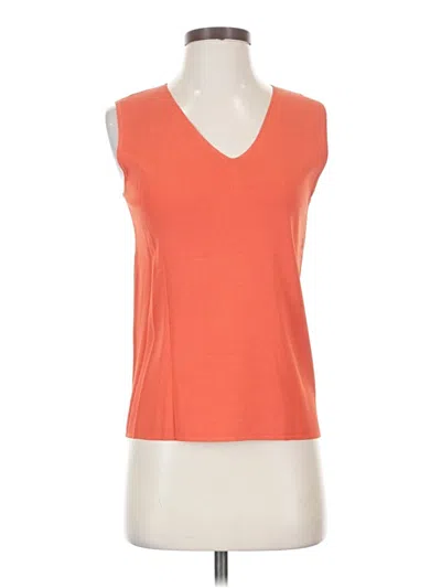 Pre-owned Coldwater Creek Sleeveless Top Orange V Neck Tops
