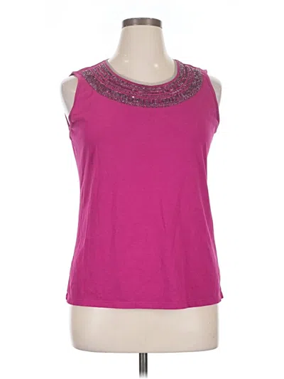 Pre-owned Coldwater Creek Sleeveless Top Pink Halter Neckline Tops