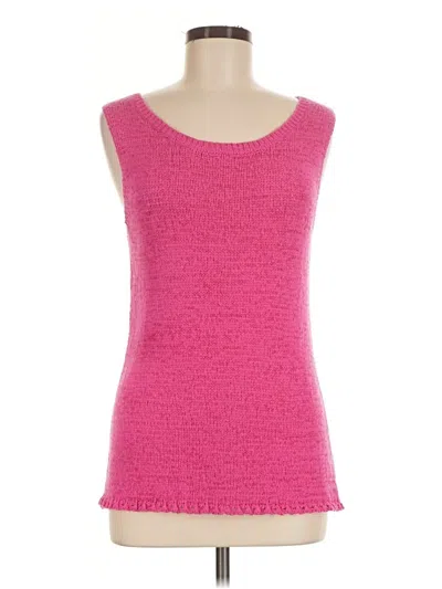 Pre-owned Coldwater Creek Sleeveless Top Pink Scoop Neck Tops