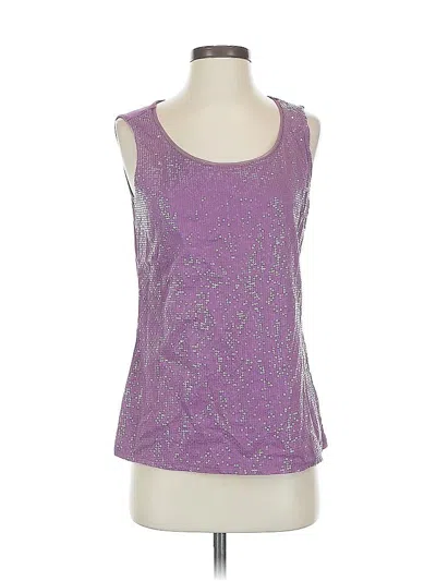 Pre-owned Coldwater Creek Sleeveless Top Purple Scoop Neck Tops