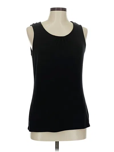 Pre-owned Coldwater Creek Sleeveless T-shirt In Black