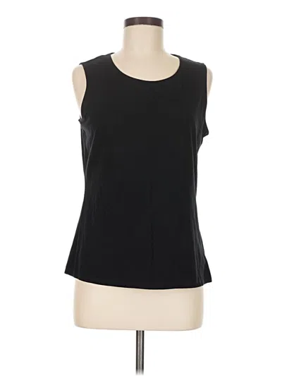 Pre-owned Coldwater Creek Sleeveless T-shirt In Black
