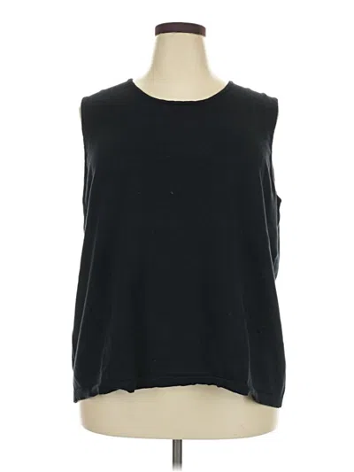 Pre-owned Coldwater Creek Sleeveless T-shirt In Black