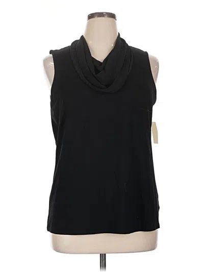 Pre-owned Coldwater Creek Sleeveless T-shirt In Black