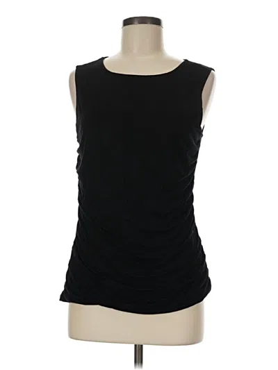 Pre-owned Coldwater Creek Sleeveless T-shirt In Black