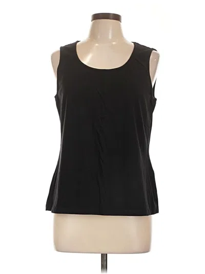 Pre-owned Coldwater Creek Sleeveless T-shirt In Black