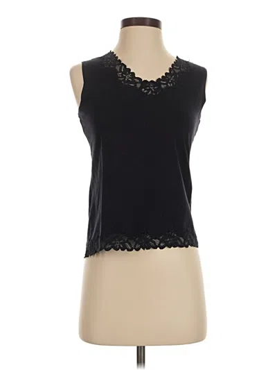 Pre-owned Coldwater Creek Sleeveless T-shirt In Black