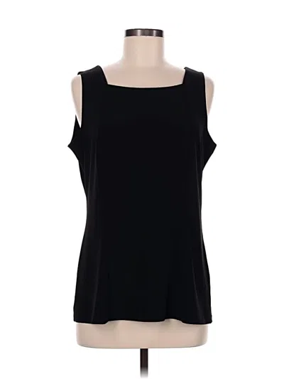 Pre-owned Coldwater Creek Sleeveless T-shirt In Black