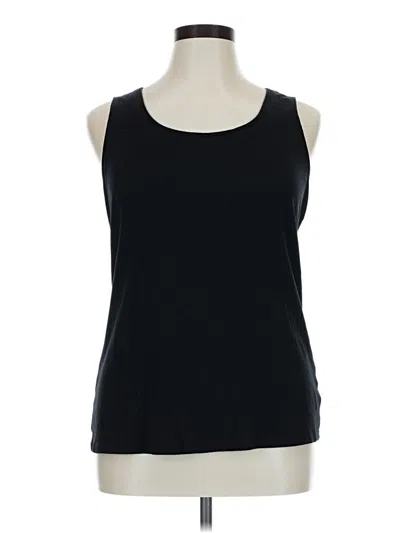 Pre-owned Coldwater Creek Sleeveless T-shirt In Black