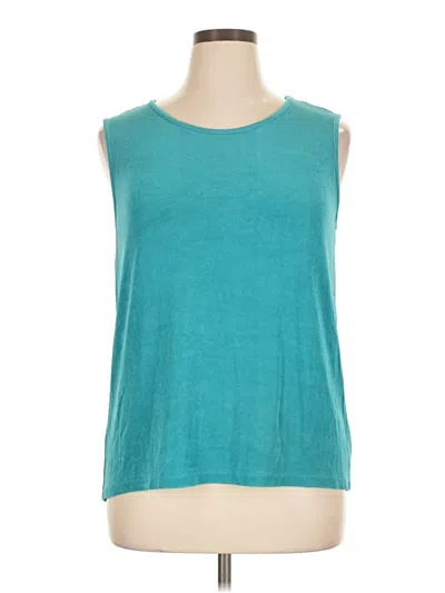 Pre-owned Coldwater Creek Sleeveless T-shirt In Blue