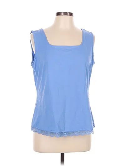 Pre-owned Coldwater Creek Sleeveless T-shirt In Blue