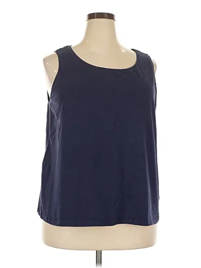 Pre-owned Coldwater Creek Sleeveless T-shirt In Blue
