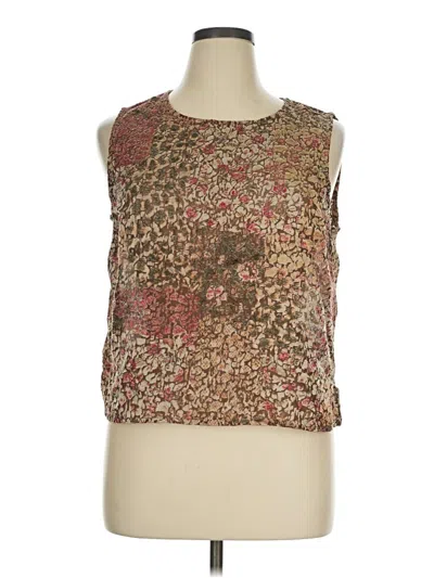 Pre-owned Coldwater Creek Sleeveless T-shirt In Brown