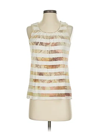 Pre-owned Coldwater Creek Sleeveless T-shirt In Ivory