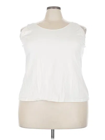 Pre-owned Coldwater Creek Sleeveless T-shirt In Ivory