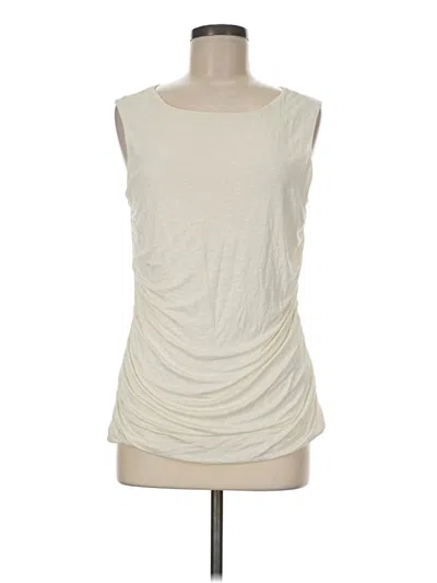 Pre-owned Coldwater Creek Sleeveless T-shirt In Ivory
