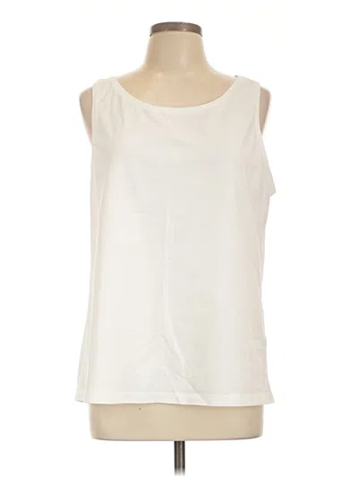 Pre-owned Coldwater Creek Sleeveless T-shirt In Ivory