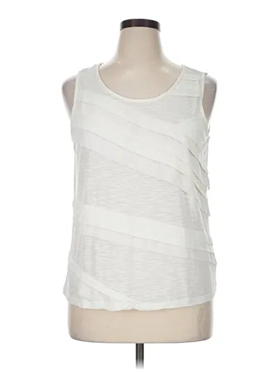 Pre-owned Coldwater Creek Sleeveless T-shirt In Ivory