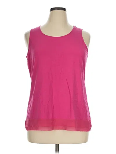 Pre-owned Coldwater Creek Sleeveless T-shirt In Pink