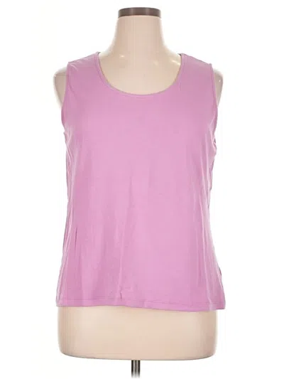 Pre-owned Coldwater Creek Sleeveless T-shirt In Pink