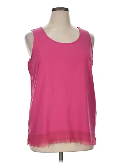 Pre-owned Coldwater Creek Sleeveless T-shirt In Pink