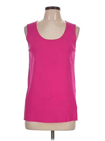 Pre-owned Coldwater Creek Sleeveless T-shirt In Pink