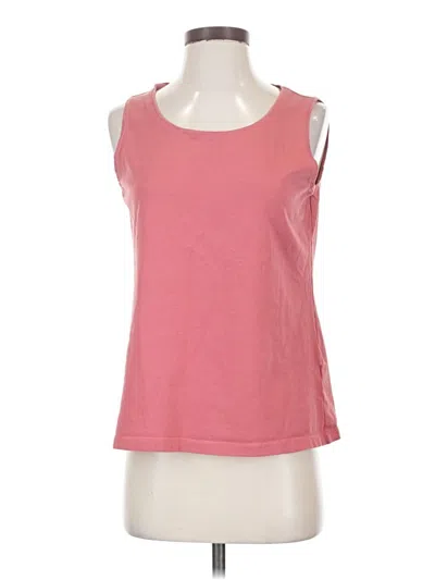 Pre-owned Coldwater Creek Sleeveless T-shirt In Pink