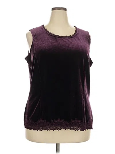 Pre-owned Coldwater Creek Sleeveless T-shirt In Purple